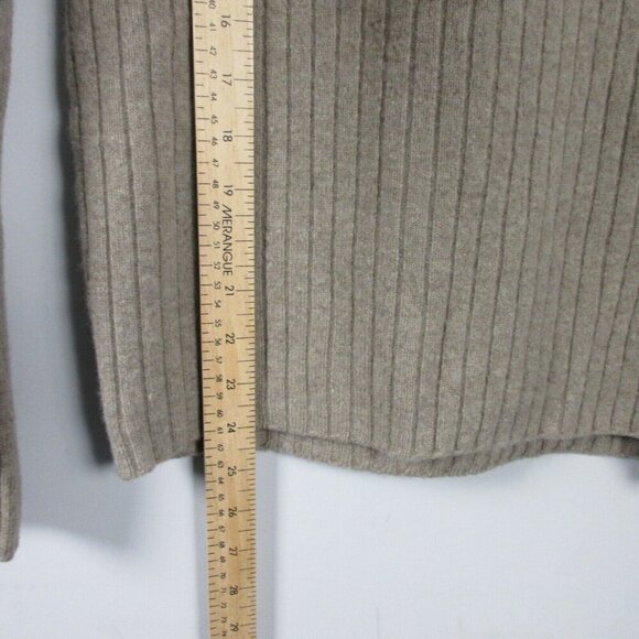 Club Monaco 100% Wool V-Neck Sweater Men's L Ribbed Pullover Casual Green 436 - Picture 10 of 11